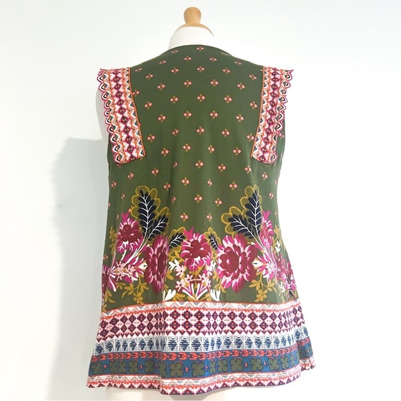 Anthropologie Sigrid Embroidered Tank Size Medium - Picture 8 of 15